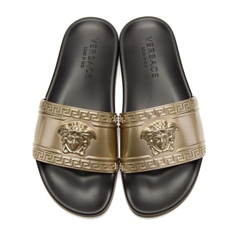 versace medusa diamond slides|Versace Medusa head sneakers.